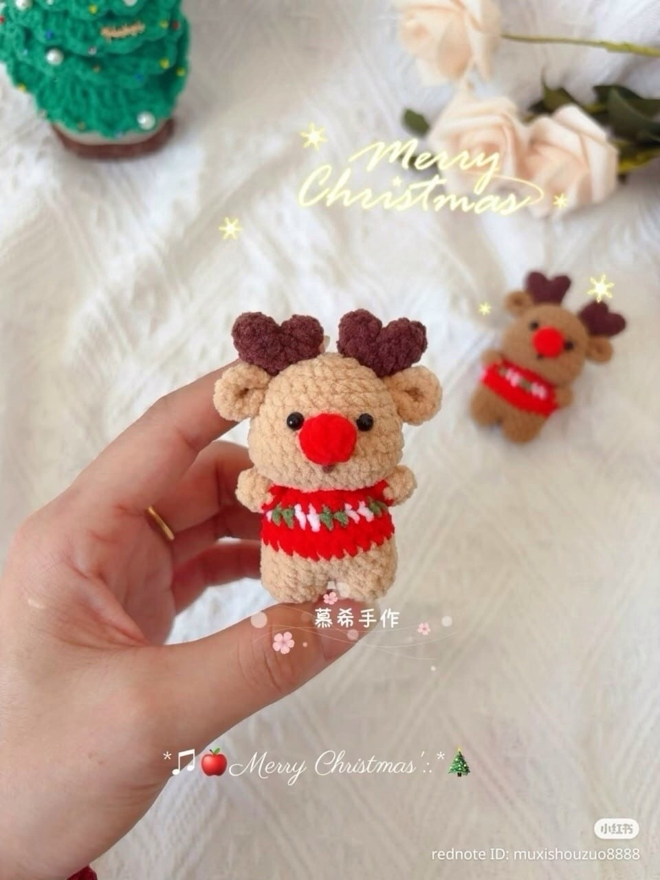 Amigurumi Christmas Reindeer Crochet Pattern Chart