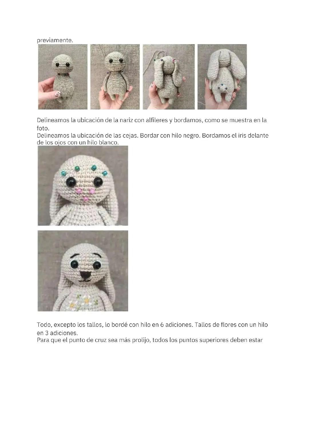 Amigurumi Conejita Ruth PDF Patrón Gratis - Guía paso a paso de crochet