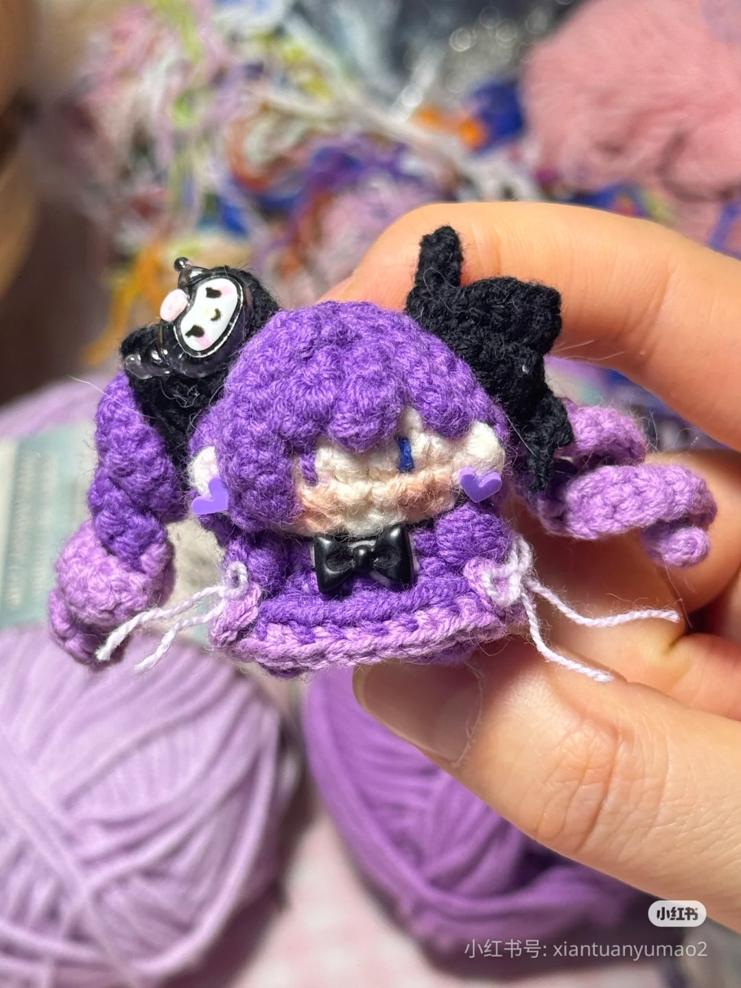 Amigurumi Crochet Pattern: Angela Kuromi Candy Doll