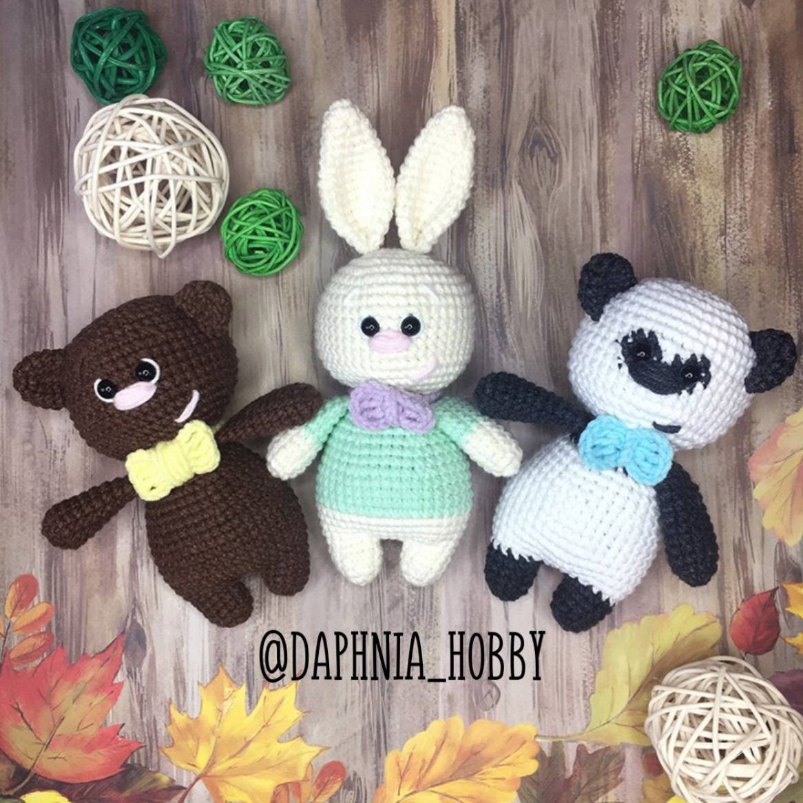 Amigurumi Crochet Pattern: Cute Bunny and Bear with Detailed Instructions
