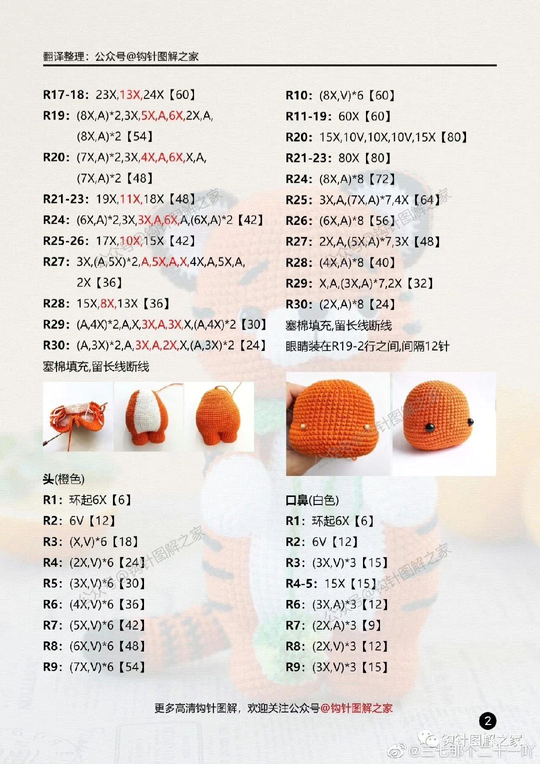 Amigurumi Crochet Pattern: Cute Orange Tiger Tobbi Doll