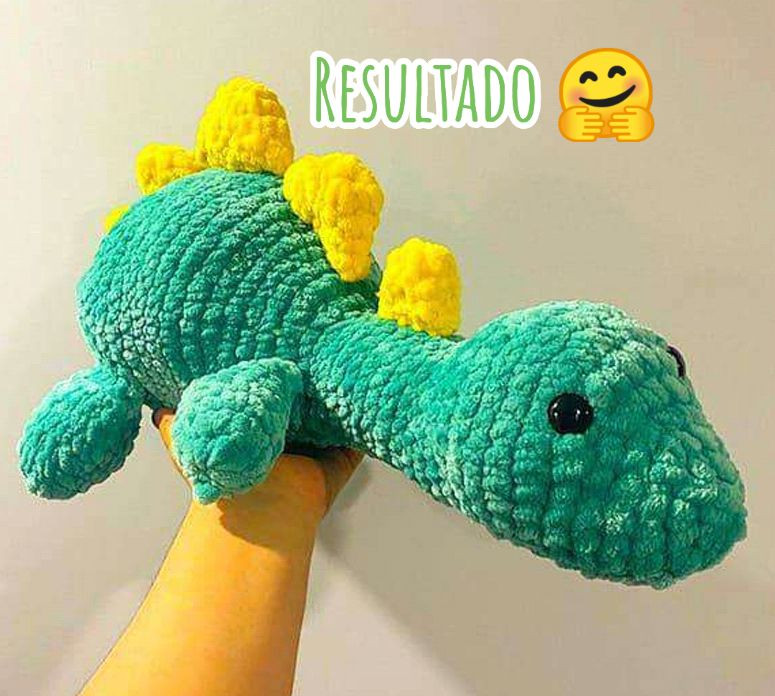 Amigurumi Dino PDF Patrón Gratis Paso a Paso
