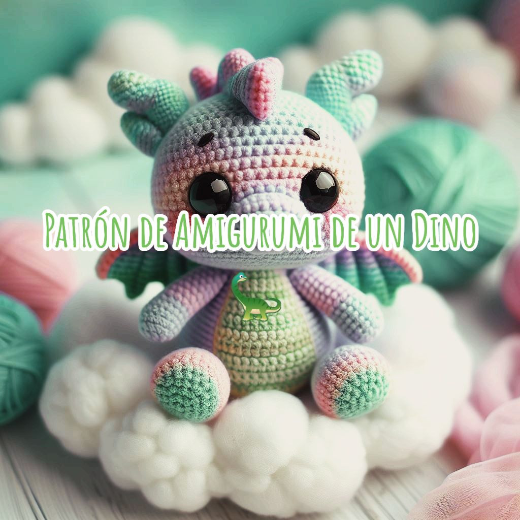 Amigurumi Dino PDF Patrón Gratis Paso a Paso