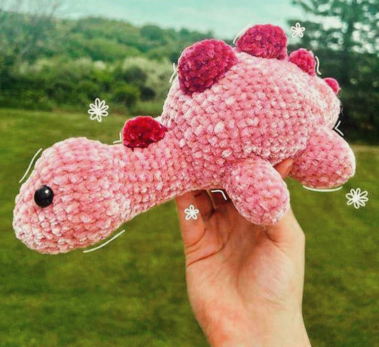 Amigurumi Dino PDF Patrón Gratis Paso a Paso