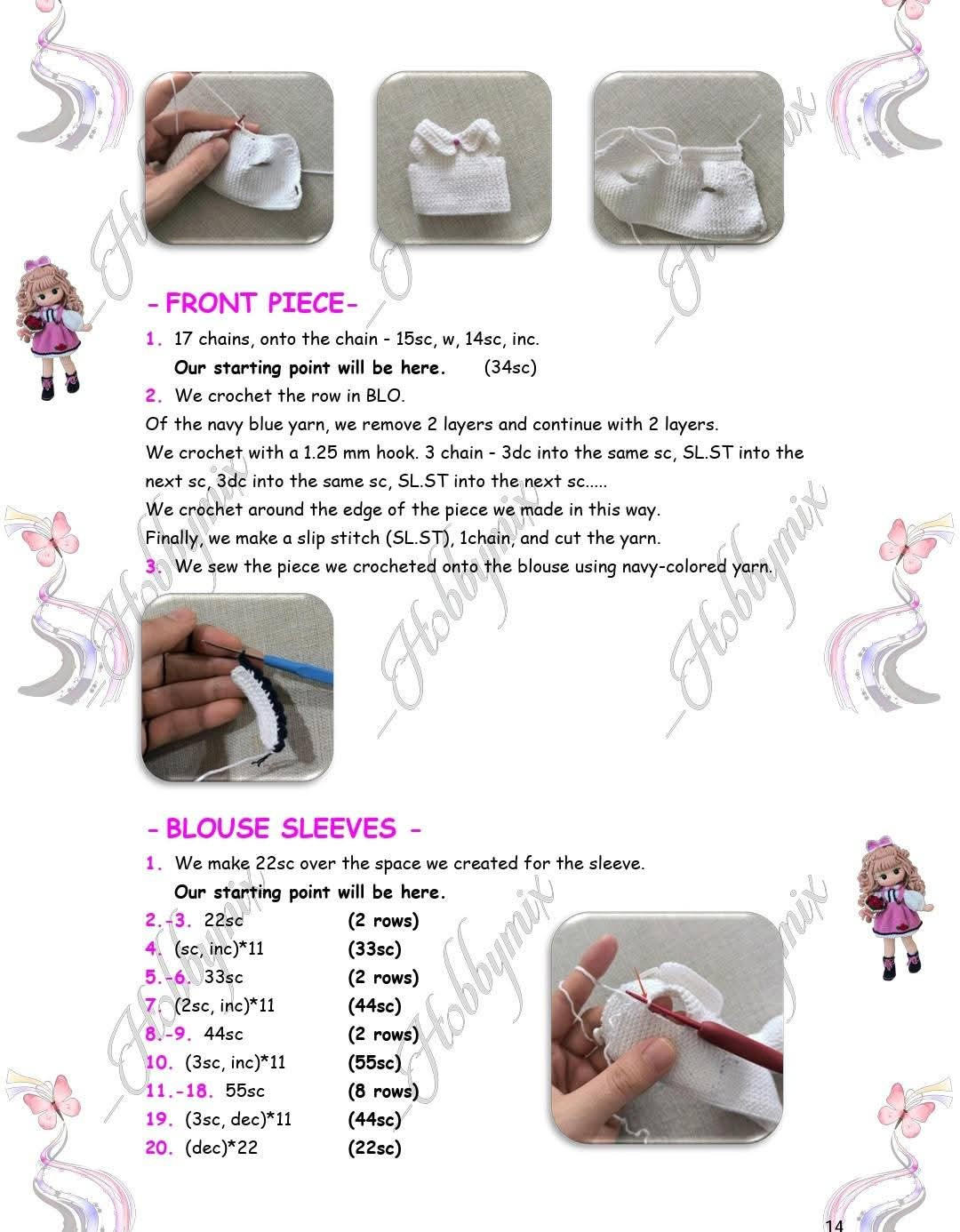 Amigurumi Doll Crochet Pattern: Head, Ears, and Hair Tutorial