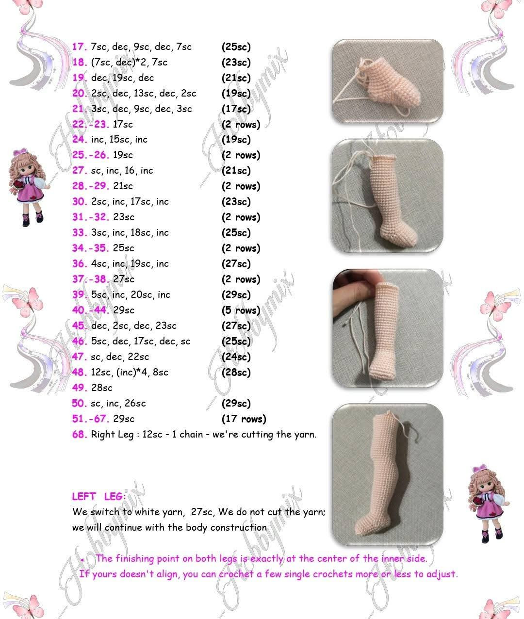 Amigurumi Doll Crochet Pattern: Head, Ears, and Hair Tutorial