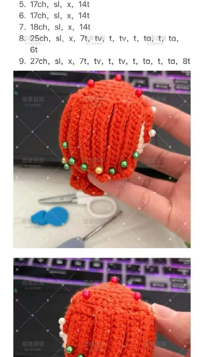 Amigurumi Doll Crochet Pattern Tutorial: Orange Hair and Black Hat