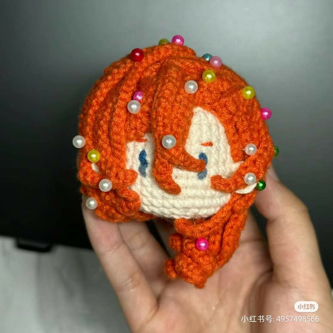 Amigurumi Doll Crochet Pattern Tutorial: Orange Hair and Black Hat
