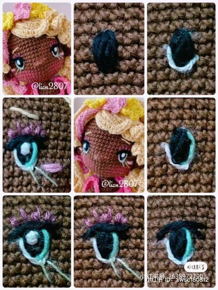 Amigurumi Doll Eyes Crochet Tutorial Step by Step