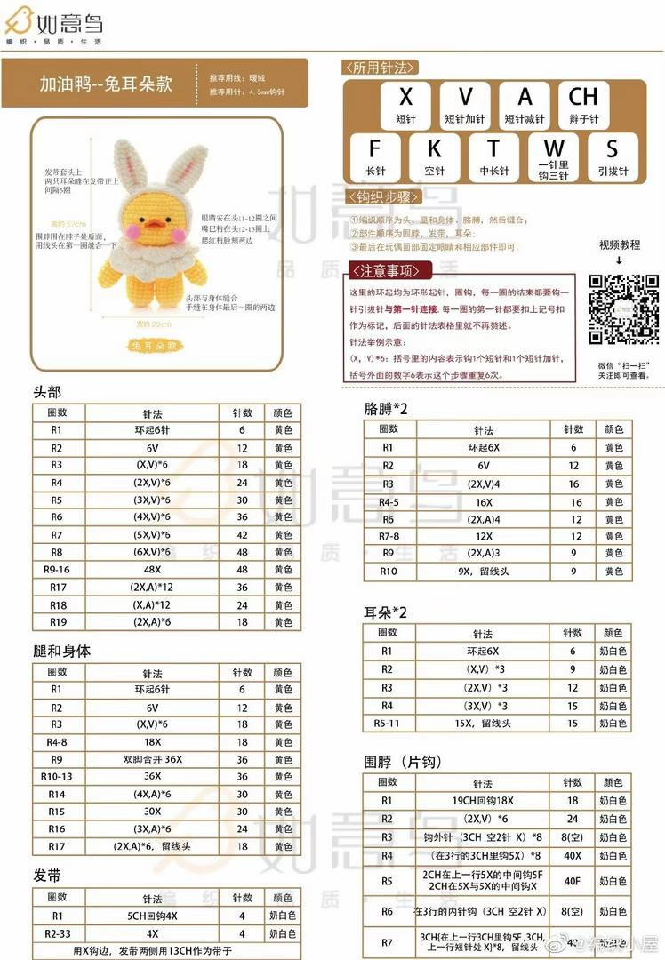 Amigurumi Duck Cosplay Crochet Pattern: Butterfly, Deer, Frog & Party Hat Versions