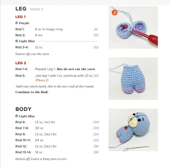 Amigurumi Elephant Crochet Pattern: Free Chart and Instructions