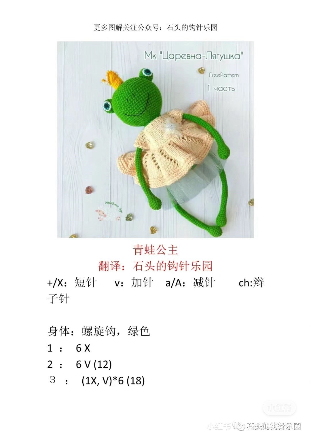 Amigurumi Frog Princess Crochet Pattern Tutorial