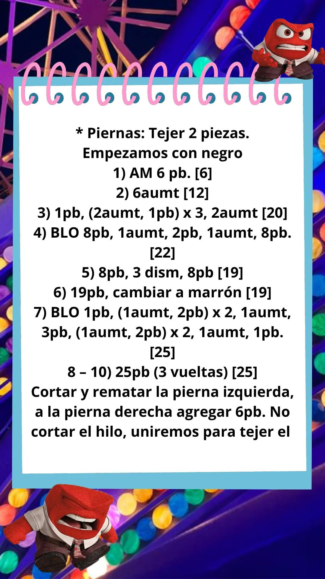 Amigurumi Furia Patrón Gratis - Instrucciones paso a paso para tejer personaje