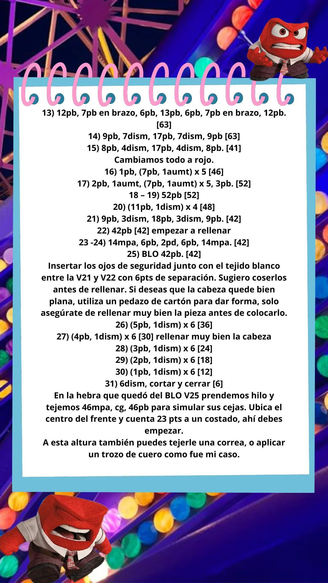 Amigurumi Furia Patrón Gratis - Instrucciones paso a paso para tejer personaje