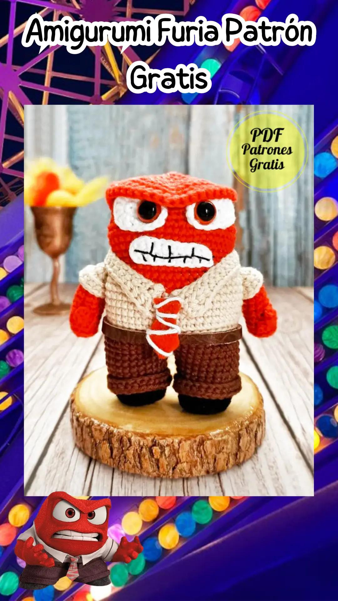 Amigurumi Furia Patrón Gratis - Instrucciones paso a paso para tejer personaje