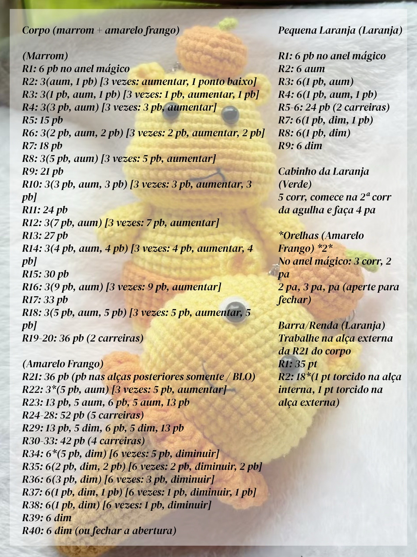 Amigurumi Gấu và Kem Quýt Móc Len Dáng Ngọt Ngào