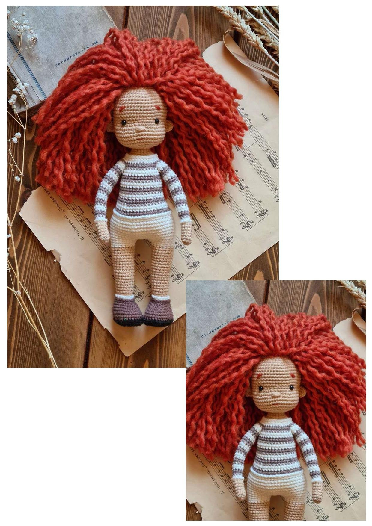 Amigurumi Gerda and Goose: Crochet Pattern with Materials List, Abbreviations, and Step-by-Step Instructions for Arms