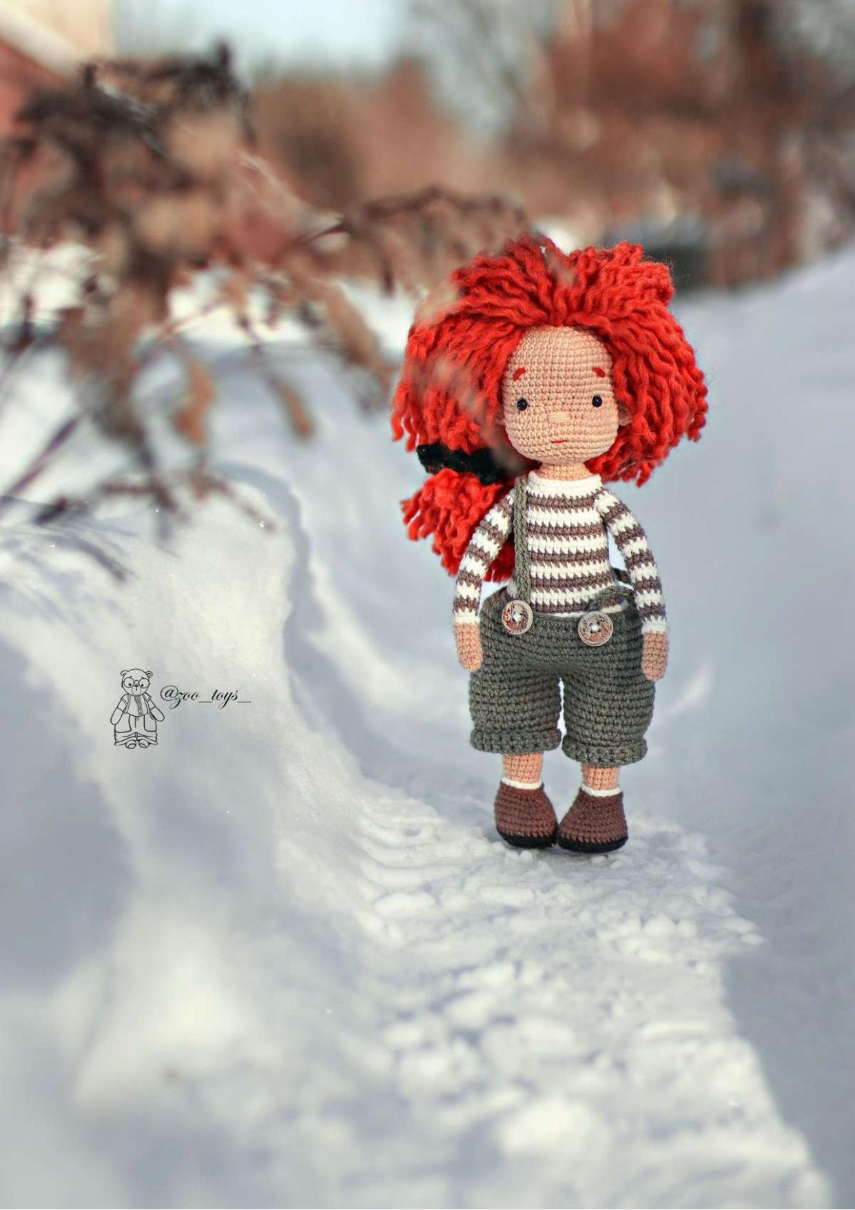 Amigurumi Gerda and Goose: Crochet Pattern with Materials List, Abbreviations, and Step-by-Step Instructions for Arms