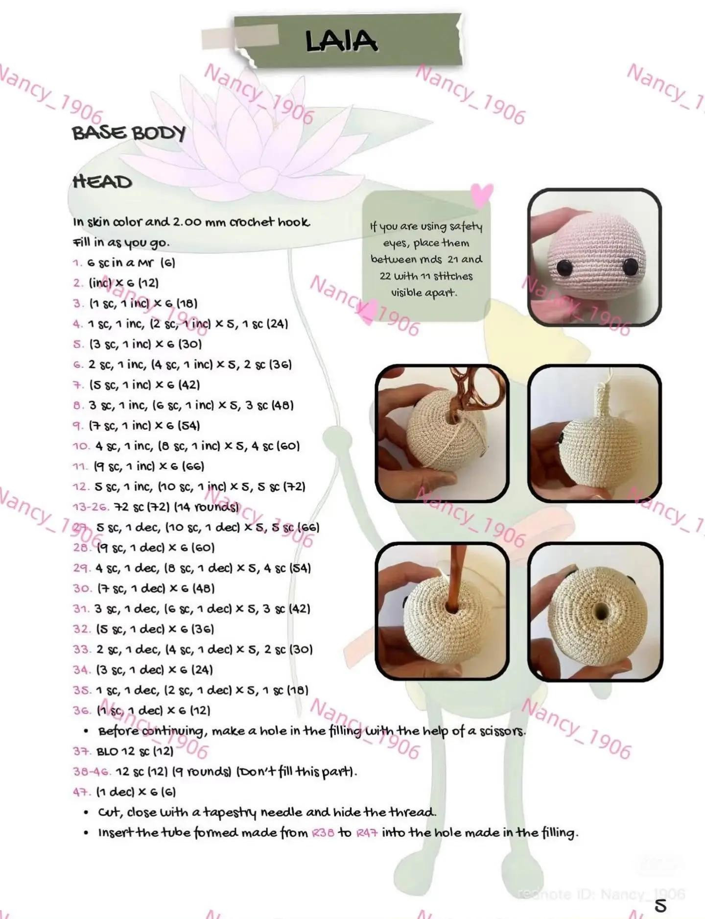 Amigurumi Laia Frog Girl Doll Crochet Pattern Tutorial