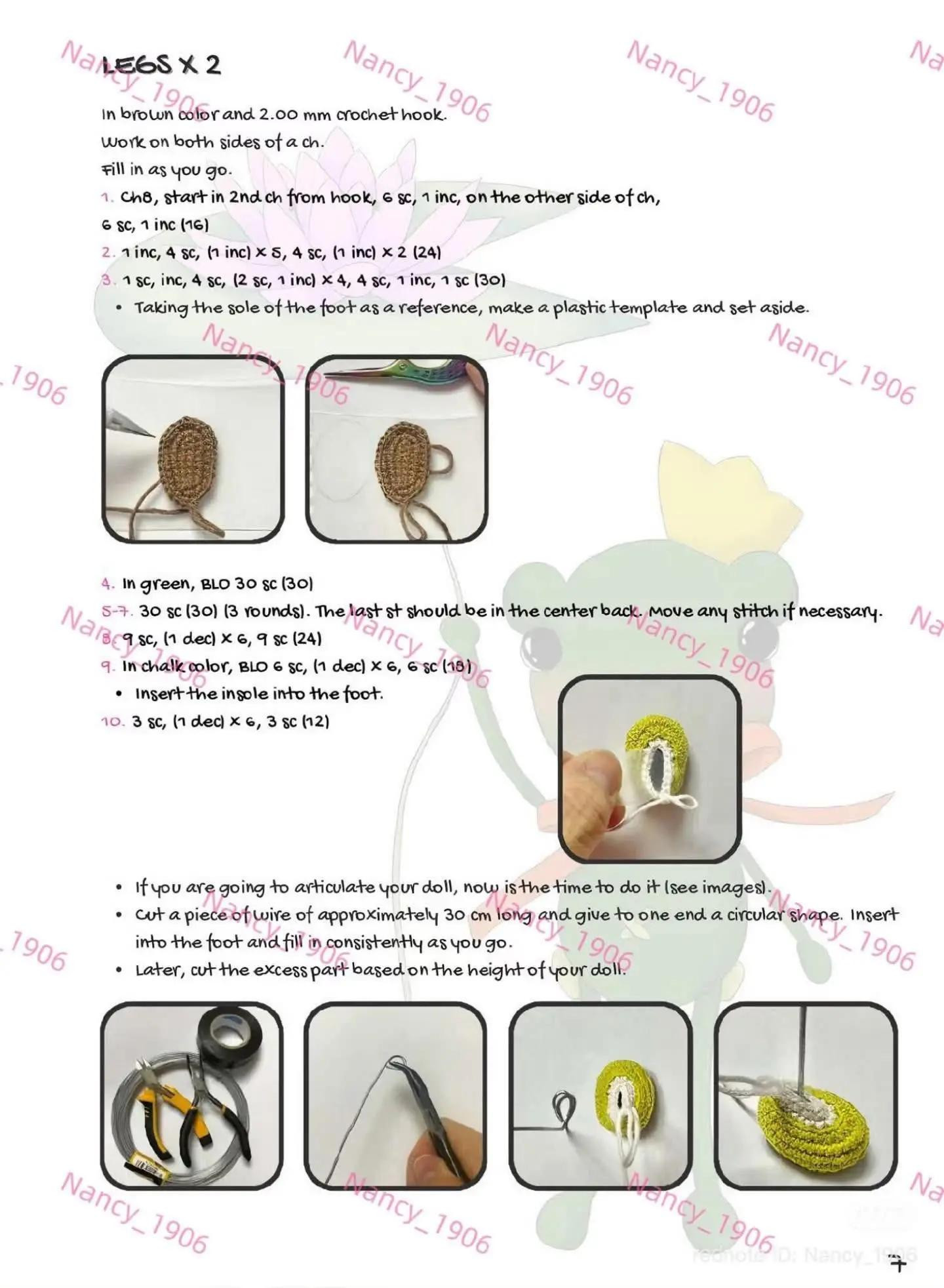 Amigurumi Laia Frog Girl Doll Crochet Pattern Tutorial