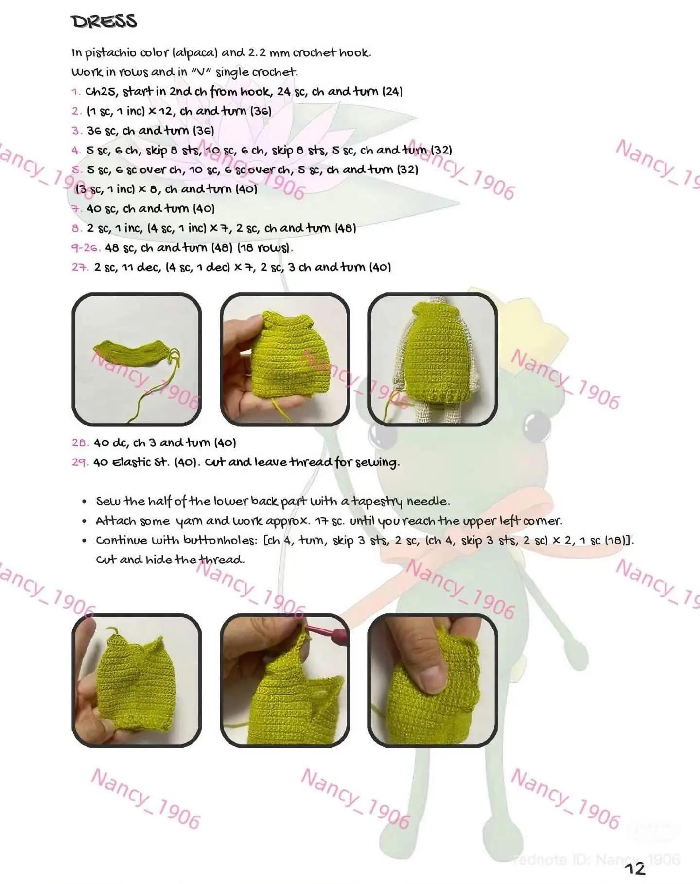 Amigurumi Laia Frog Girl Doll Crochet Pattern Tutorial
