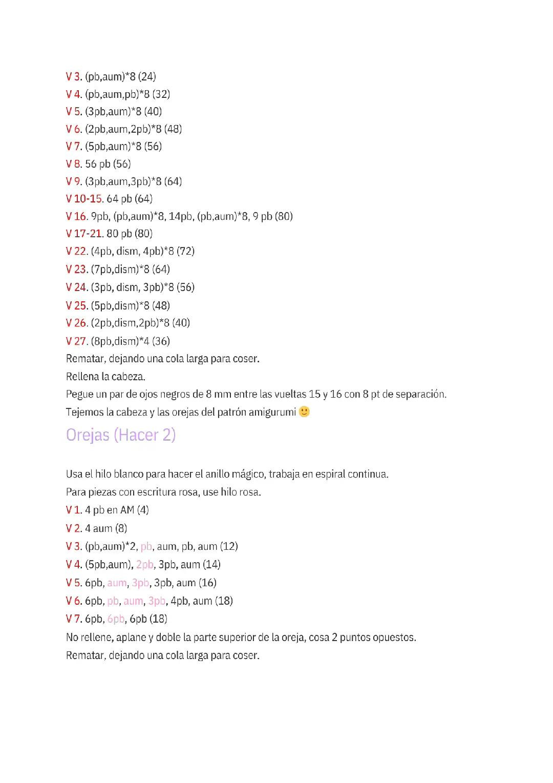 Amigurumi Lindo Pequeña Gato PDF Patrón Gratis Paso a Paso