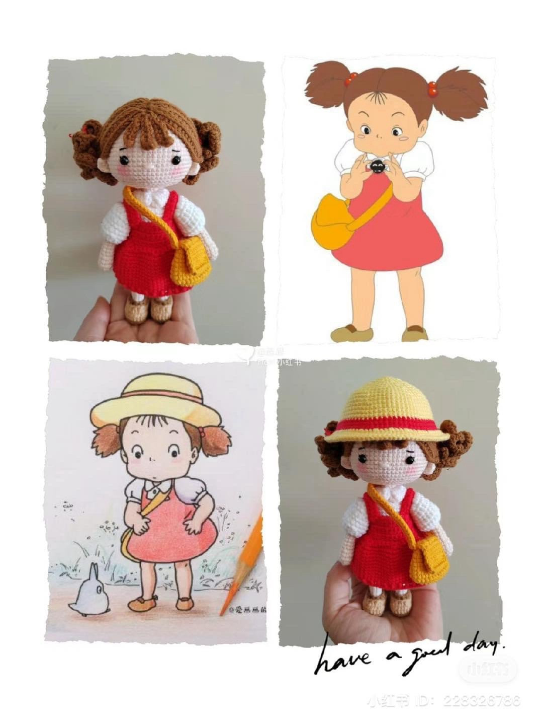 Amigurumi Little Mei Crochet Doll Pattern Chart