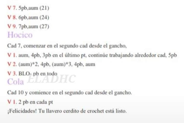 Amigurumi Llavero Cerdo PDF Fácil Patrón Gratis