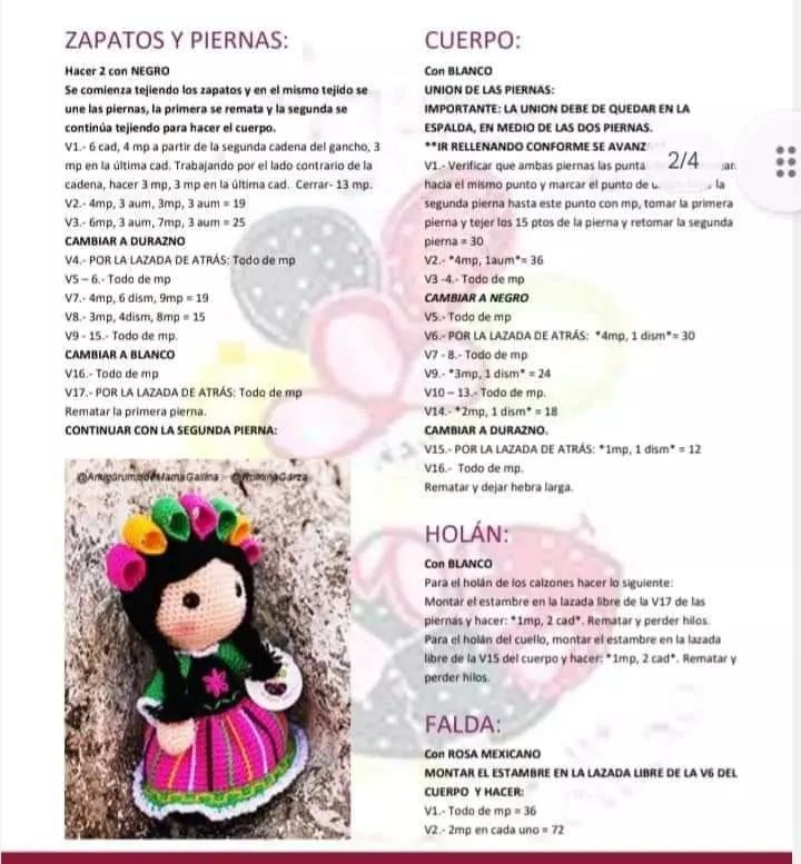 Amigurumi Maria Mazahua Doll Crochet Pattern