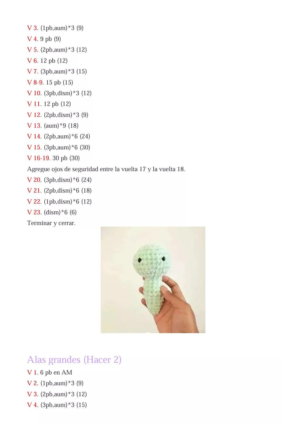 Amigurumi Mariposa de Peluche PDF Patrón Gratis