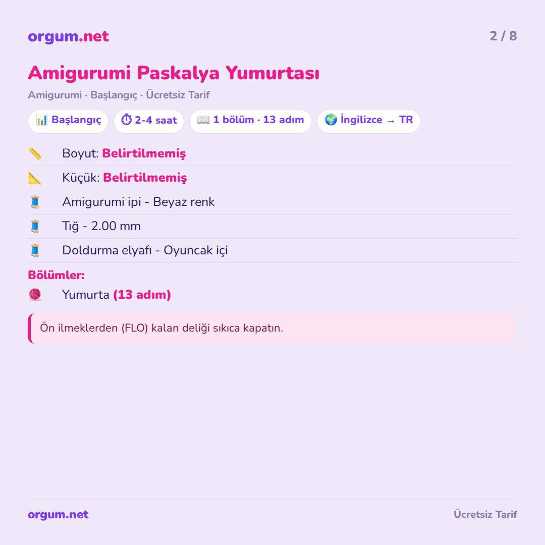 Amigurumi Paskalya Yumurtası - Ücretsiz Móc Len Thỏ và Trứng Phục Sinh