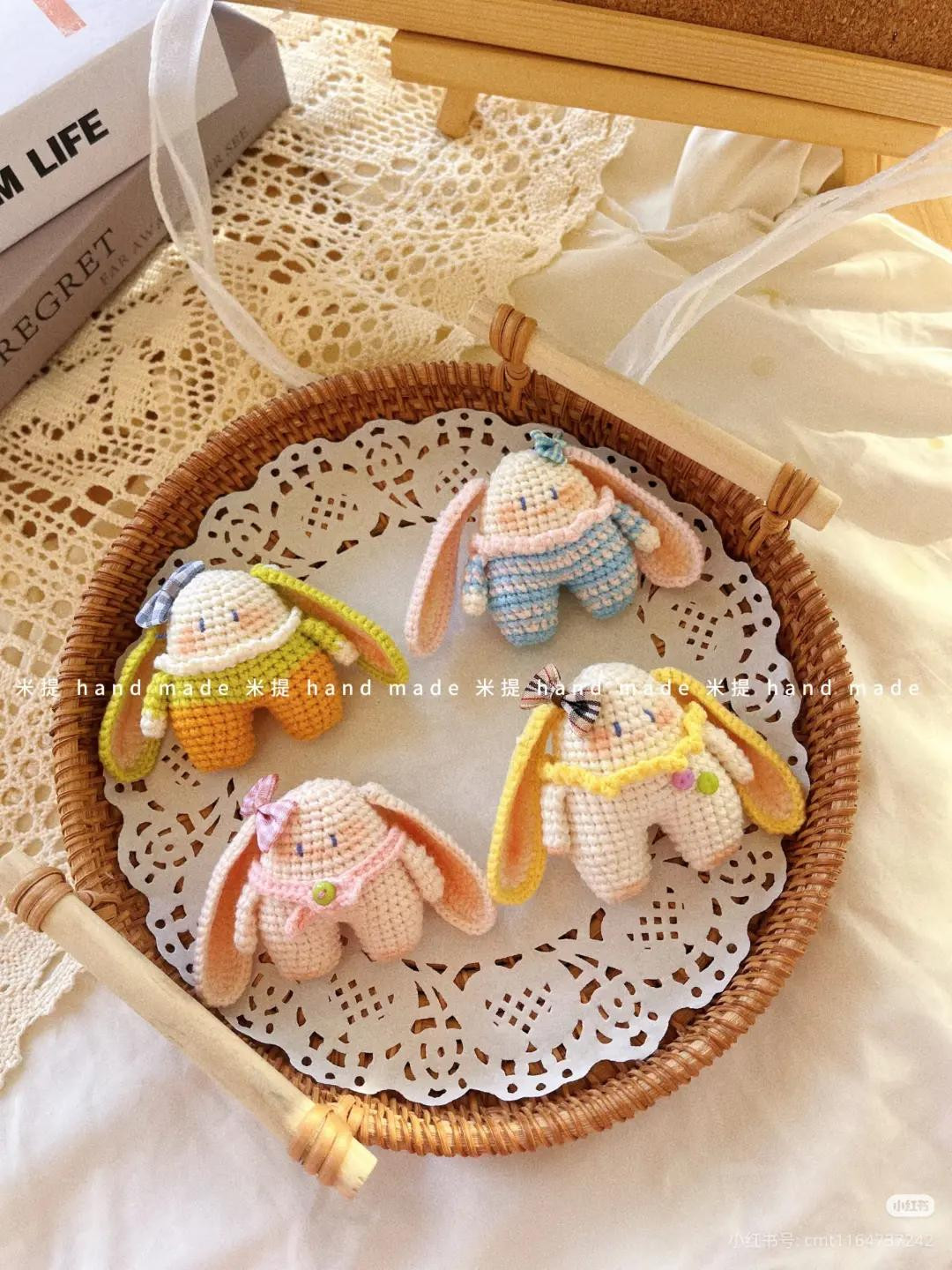 Amigurumi Pastel Bunny Doll Crochet Pattern Chart