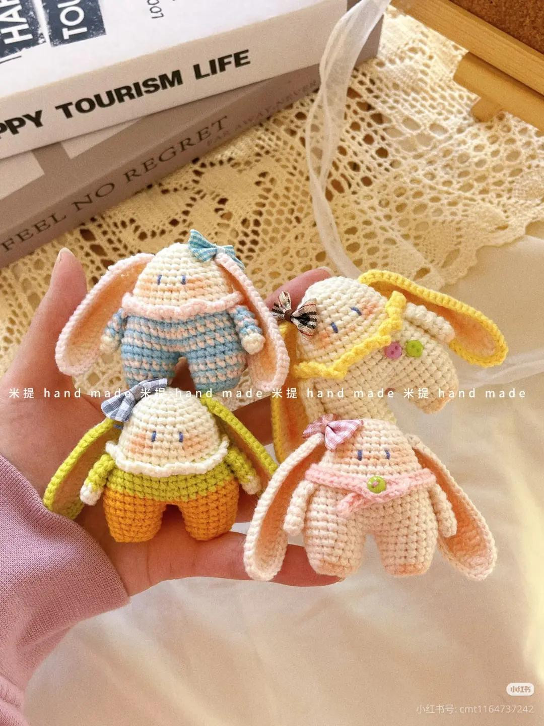Amigurumi Pastel Bunny Doll Crochet Pattern Chart