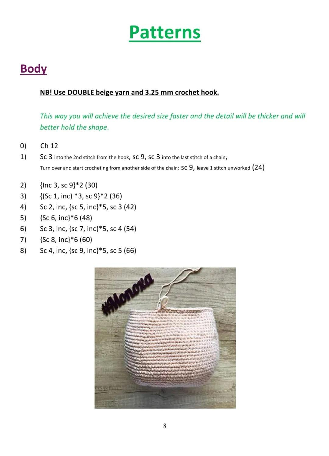 Amigurumi Pattern Krumm: Crochet Monster Doll Instructions