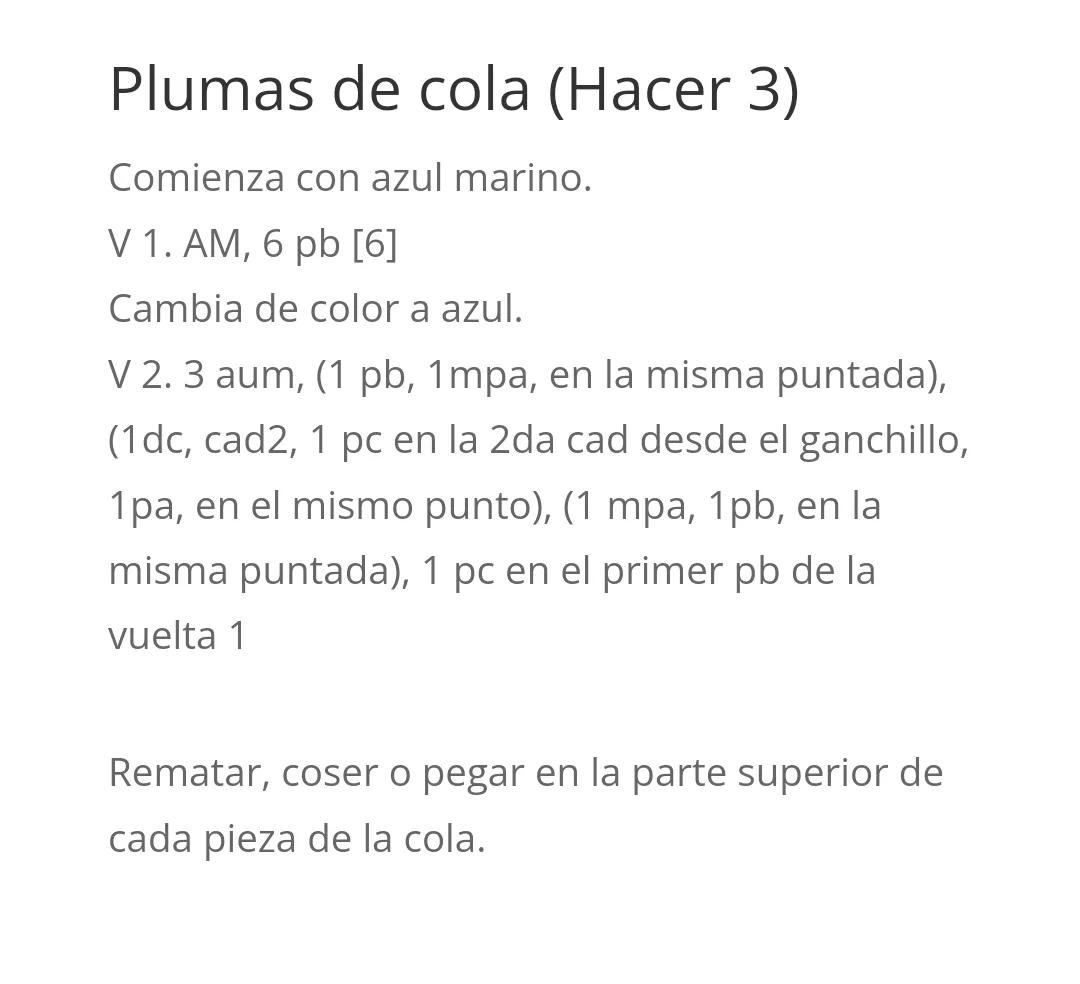 Amigurumi Pavo Real Louis - Patrón Gratis