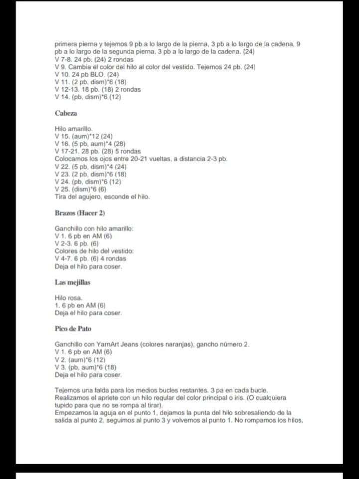 Amigurumi Peluche Pequeño Pato PDF Patrón Gratis Paso a Paso