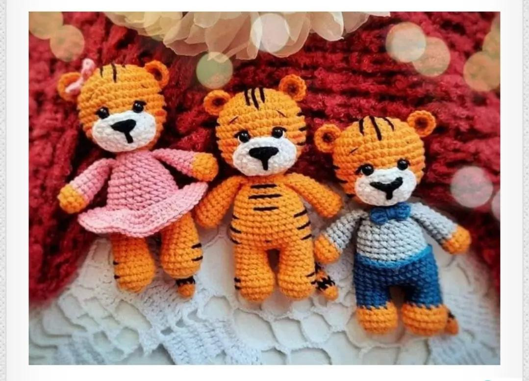 Amigurumi Pequeño Tigre Patrón Libre: Tutorial Completo de Móc Len Hình Con Hổ Nhỏ