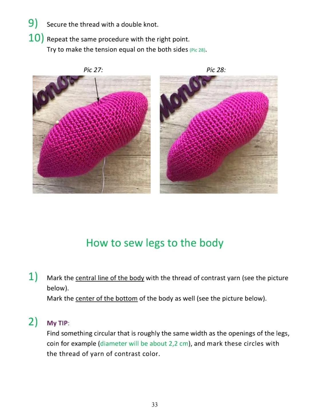 Amigurumi Pink Mosquito and Ickis Crochet Patterns Part 2