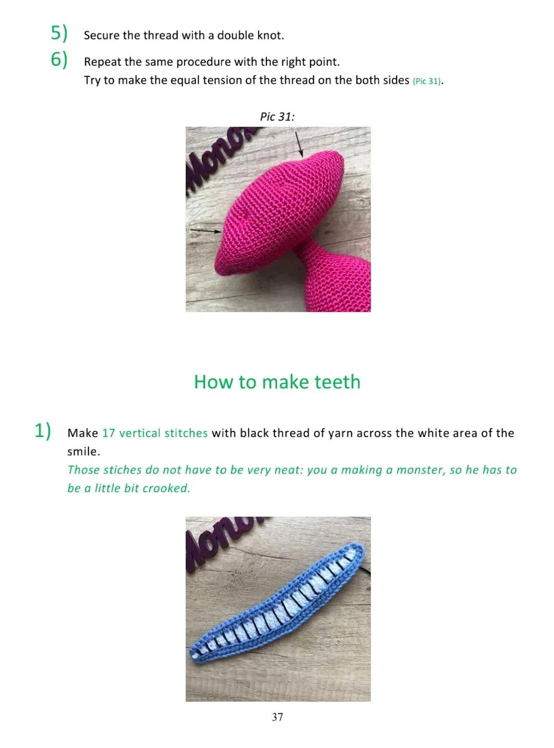 Amigurumi Pink Mosquito and Ickis Crochet Patterns Part 2