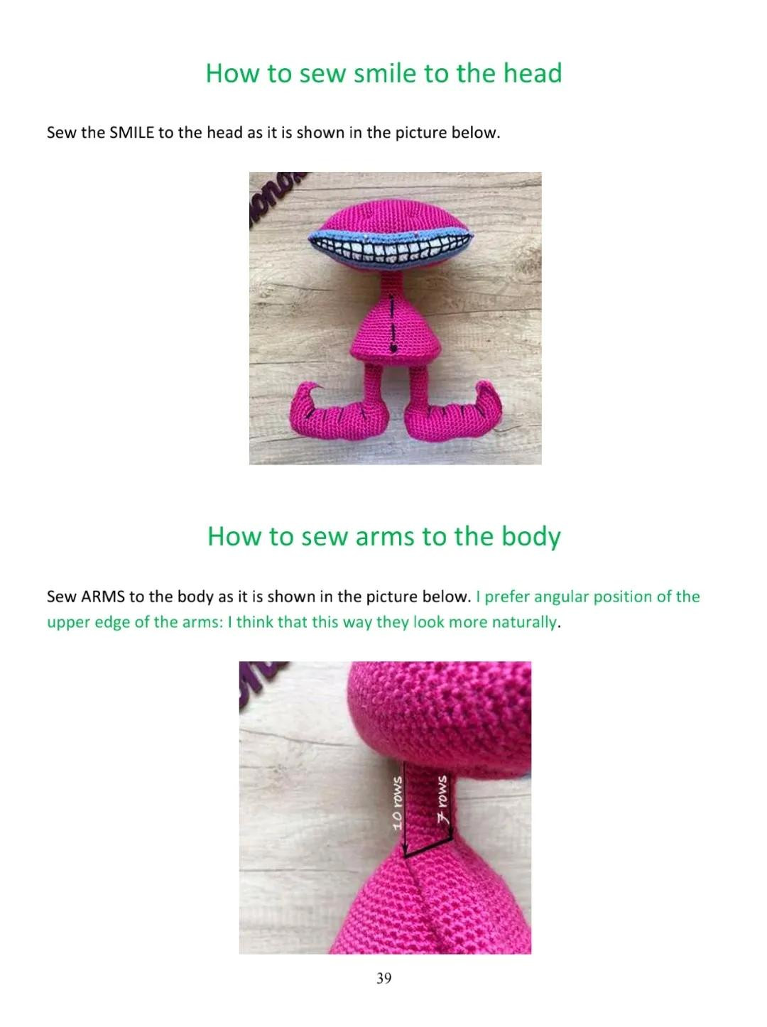 Amigurumi Pink Mosquito and Ickis Crochet Patterns Part 2