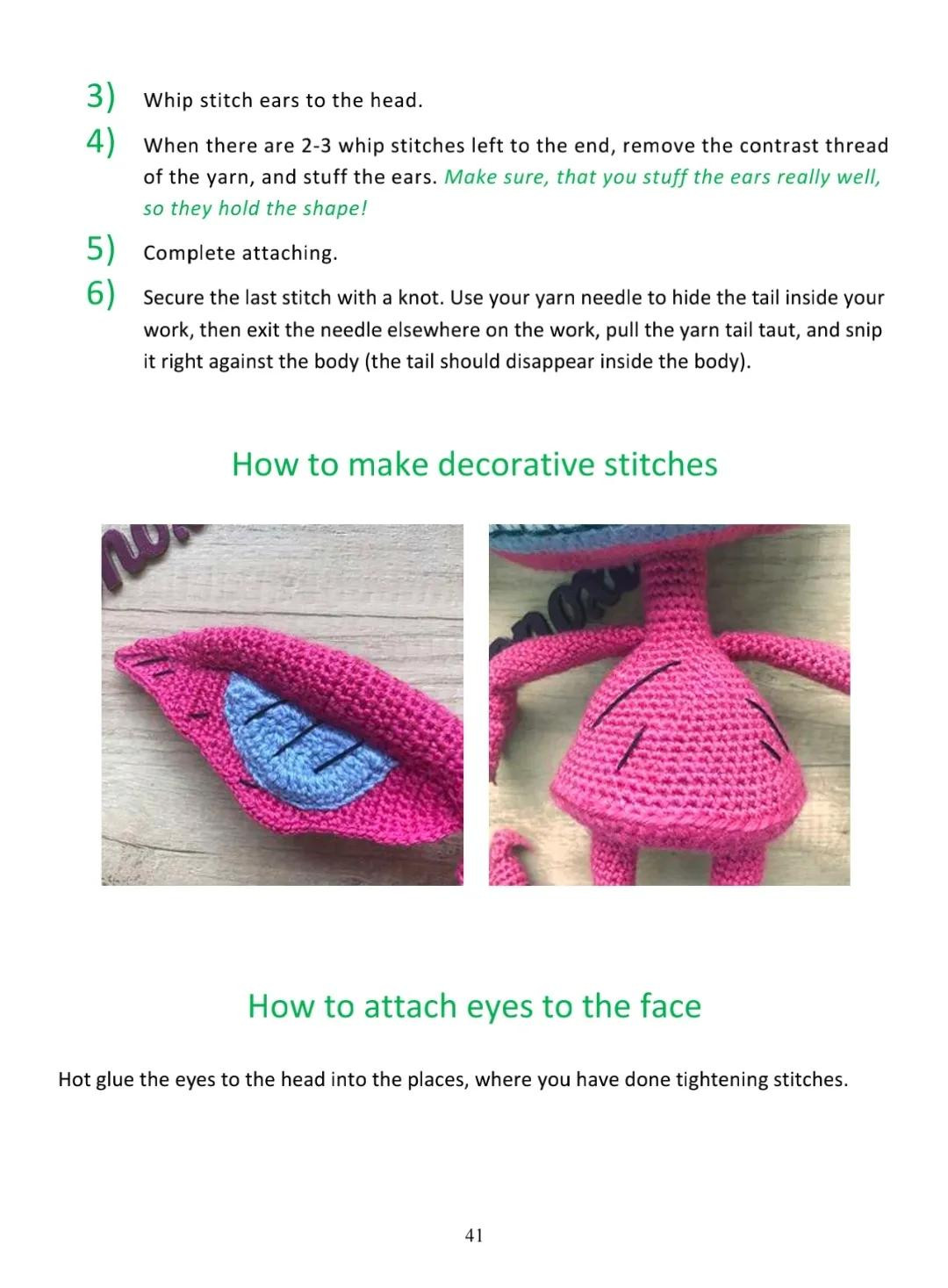 Amigurumi Pink Mosquito and Ickis Crochet Patterns Part 2