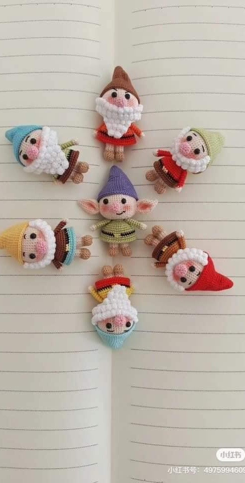 Amigurumi Seven Dwarfs Crochet Pattern Chart