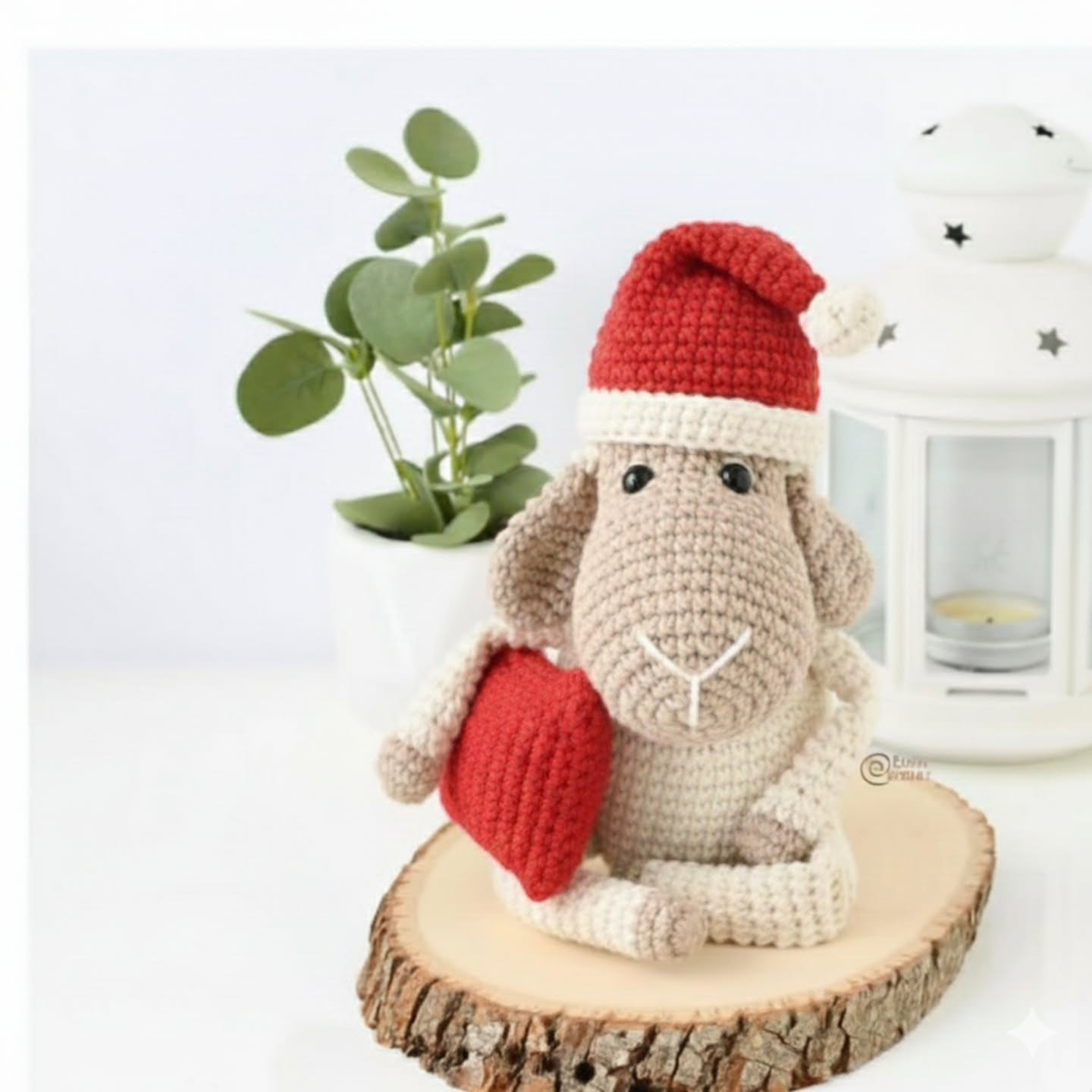 Amigurumi Sheep Pattern: Crochet Instructions for Head, Body, and Arms in Persian