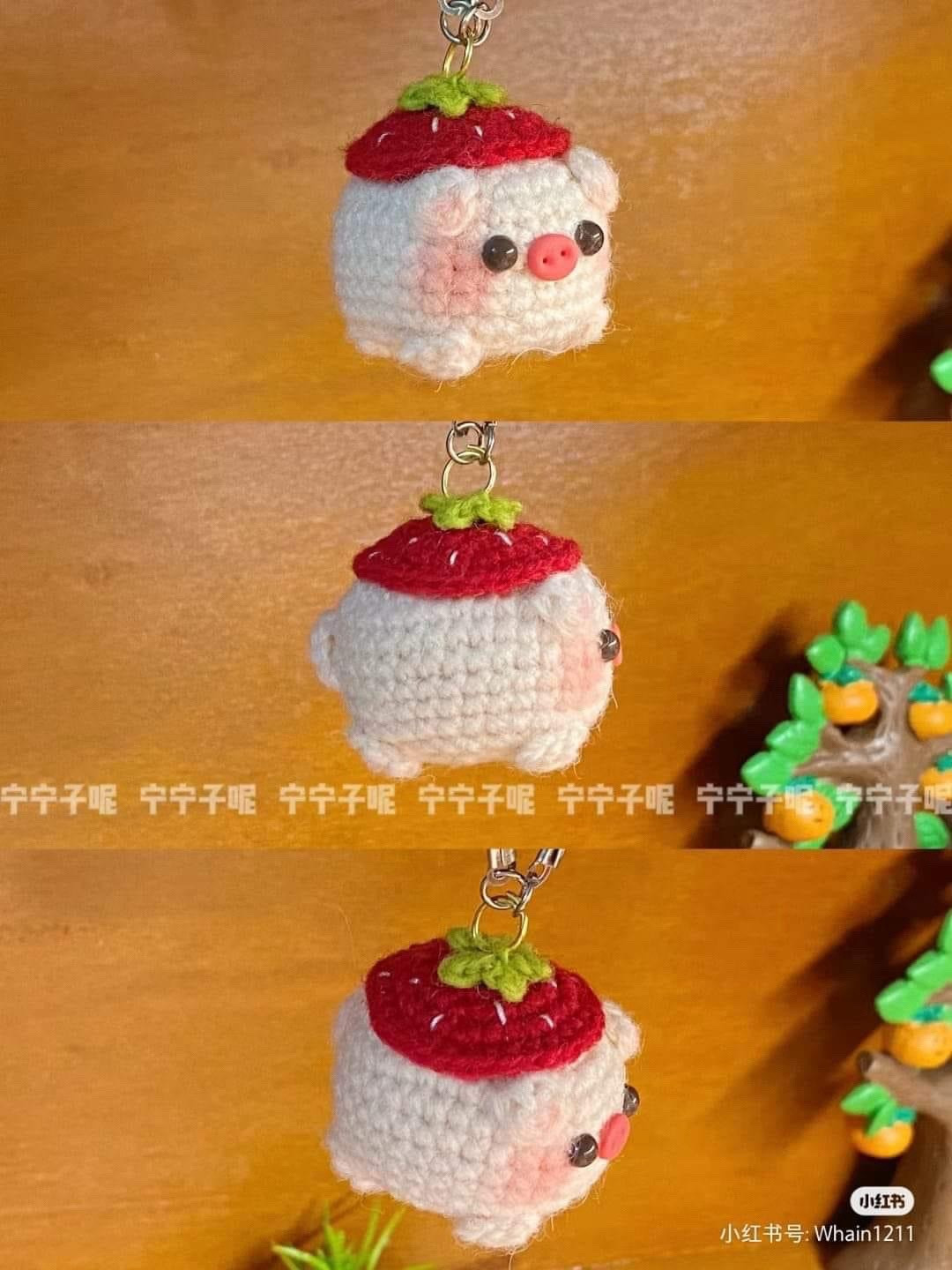 Amigurumi Strawberry Pig Chart Pattern