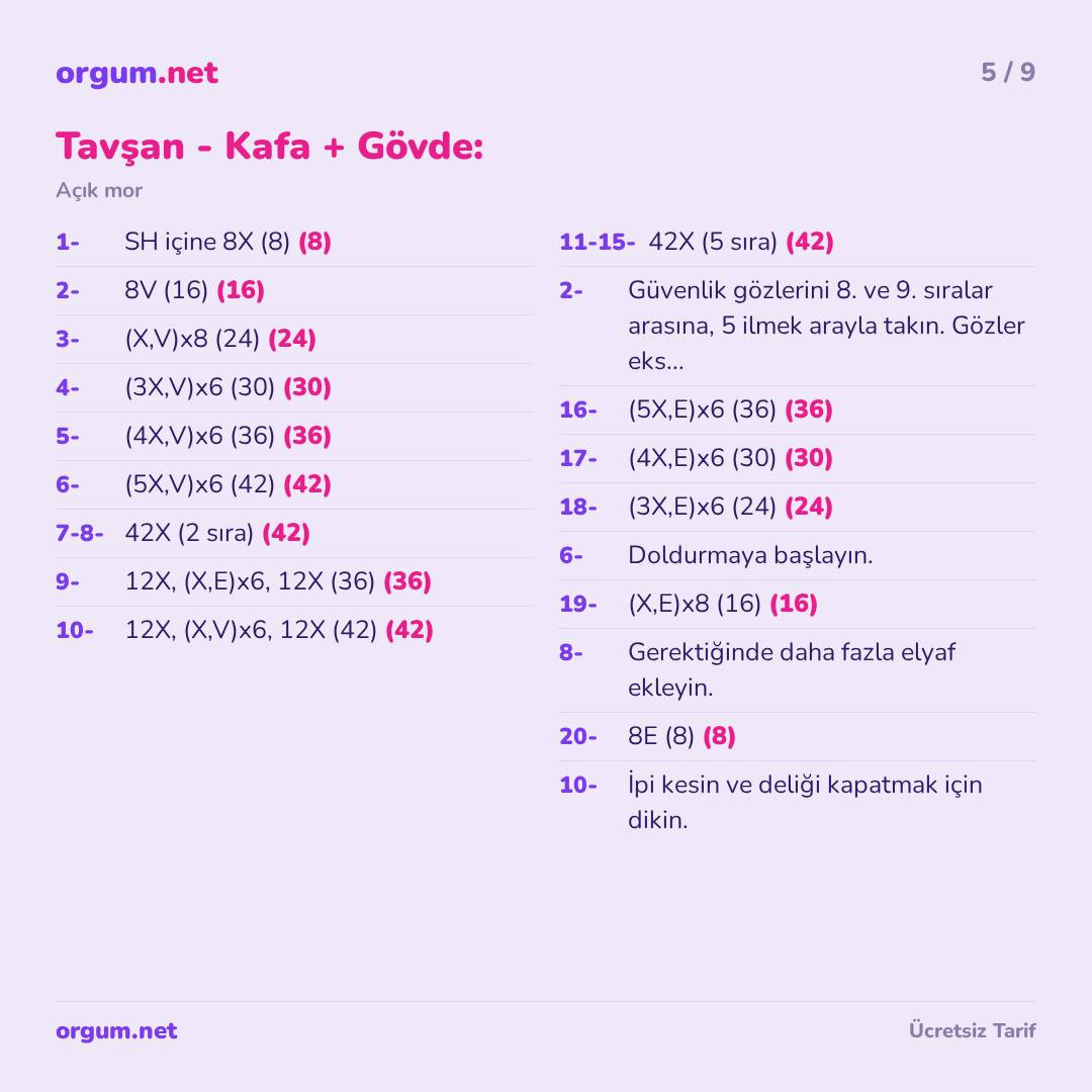 Amigurumi Tavşan ve Civciv İkili Set - Ücretsiz Manken Tarifi