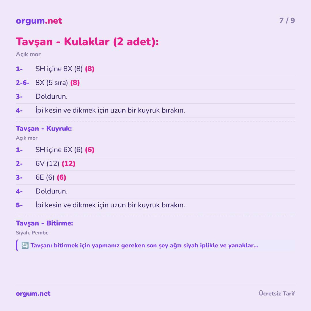 Amigurumi Tavşan ve Civciv İkili Set - Ücretsiz Manken Tarifi