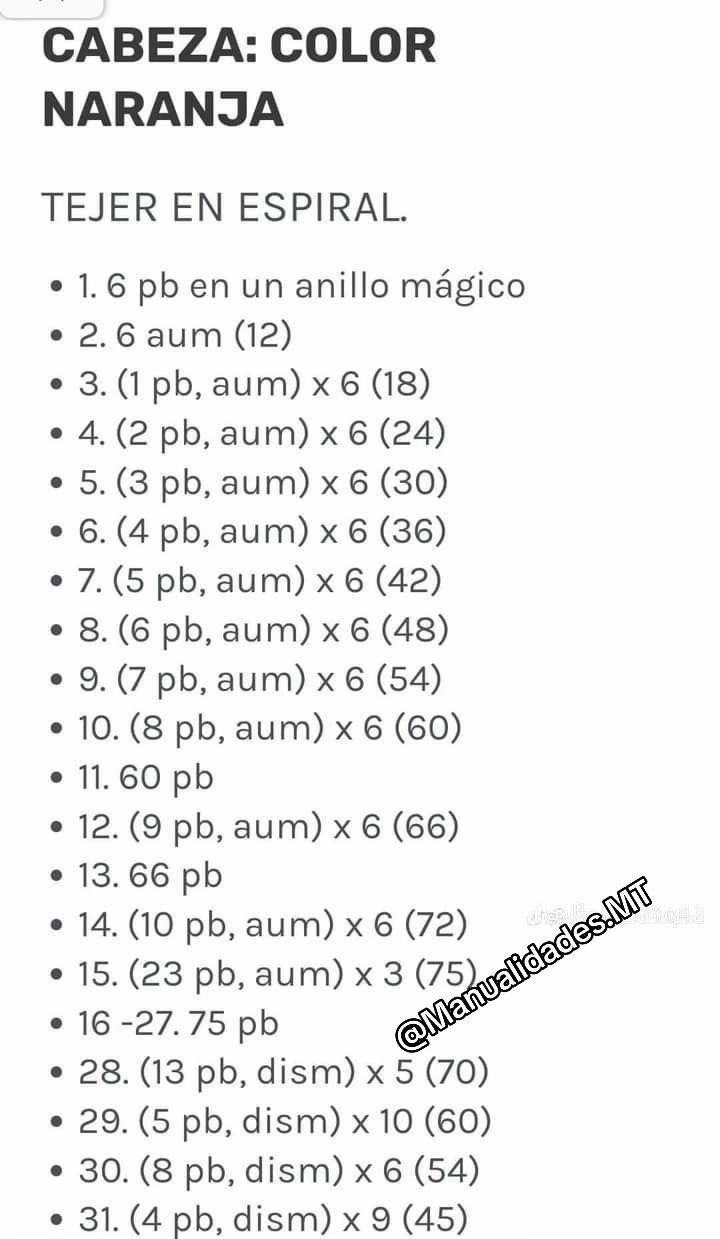 Amigurumi Tigre Tutorial Paso a Paso con Patrones