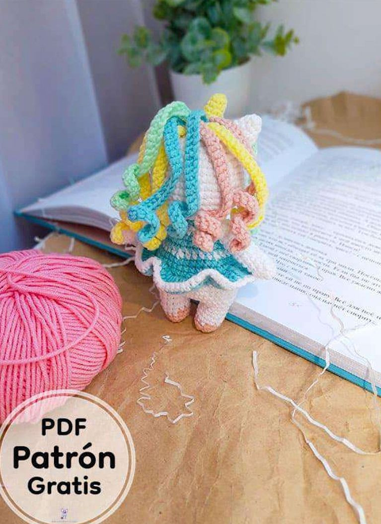 Amigurumi Unicorn Mágico PDF Patrón Gratis Paso a Paso