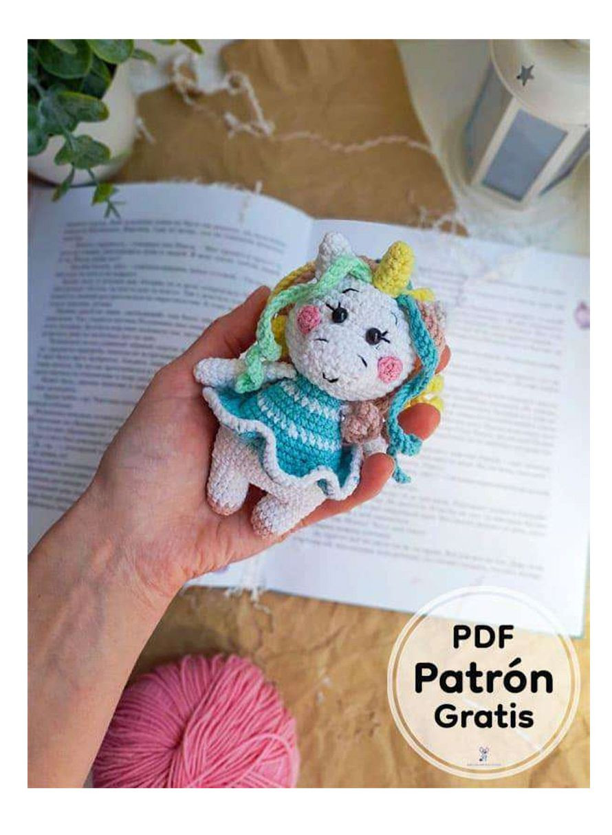 Amigurumi Unicorn Mágico PDF Patrón Gratis Paso a Paso