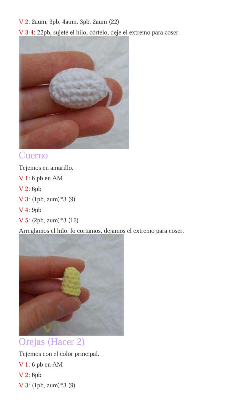 Amigurumi Unicorn Mágico PDF Patrón Gratis Paso a Paso